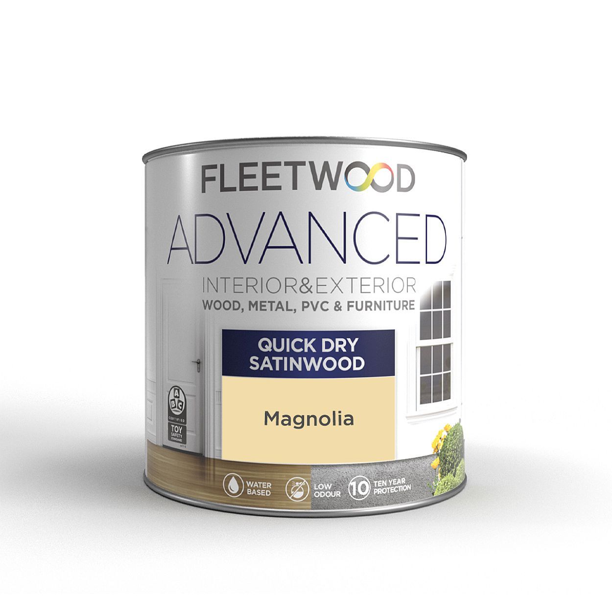 Fleetwood 750ml Quick Dry Satinwood Magnolia
