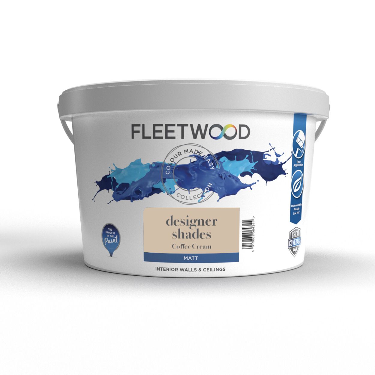 Fleetwood 10 Litre Matt Coffee Cream