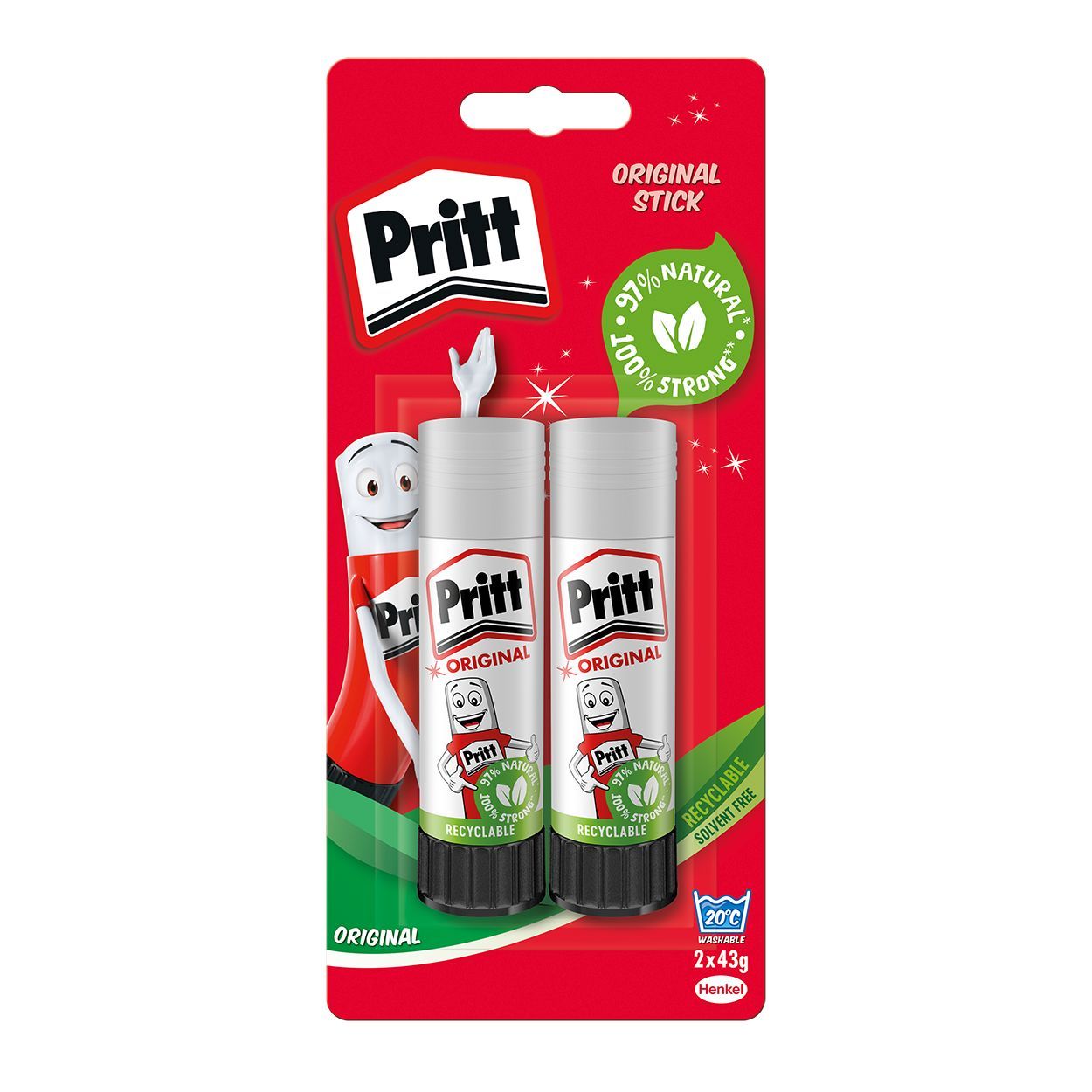 Pritt Glue Sticks 43g x 2