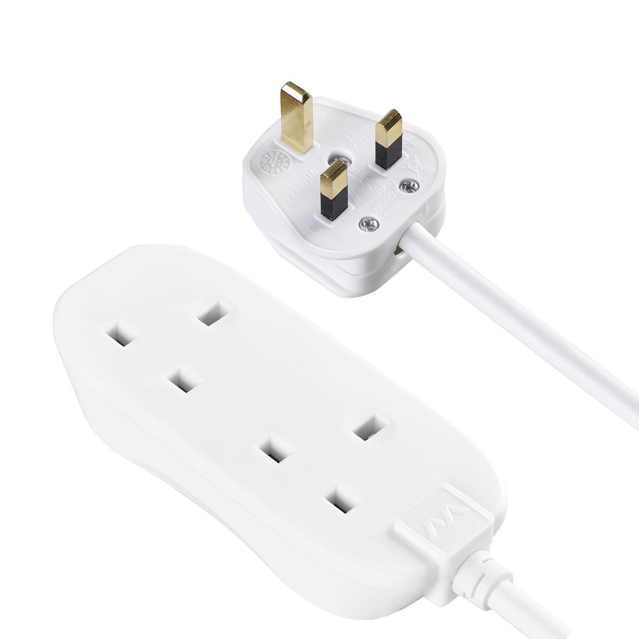 Masterplug 2 Metre 2 Gang 13A Extension Lead