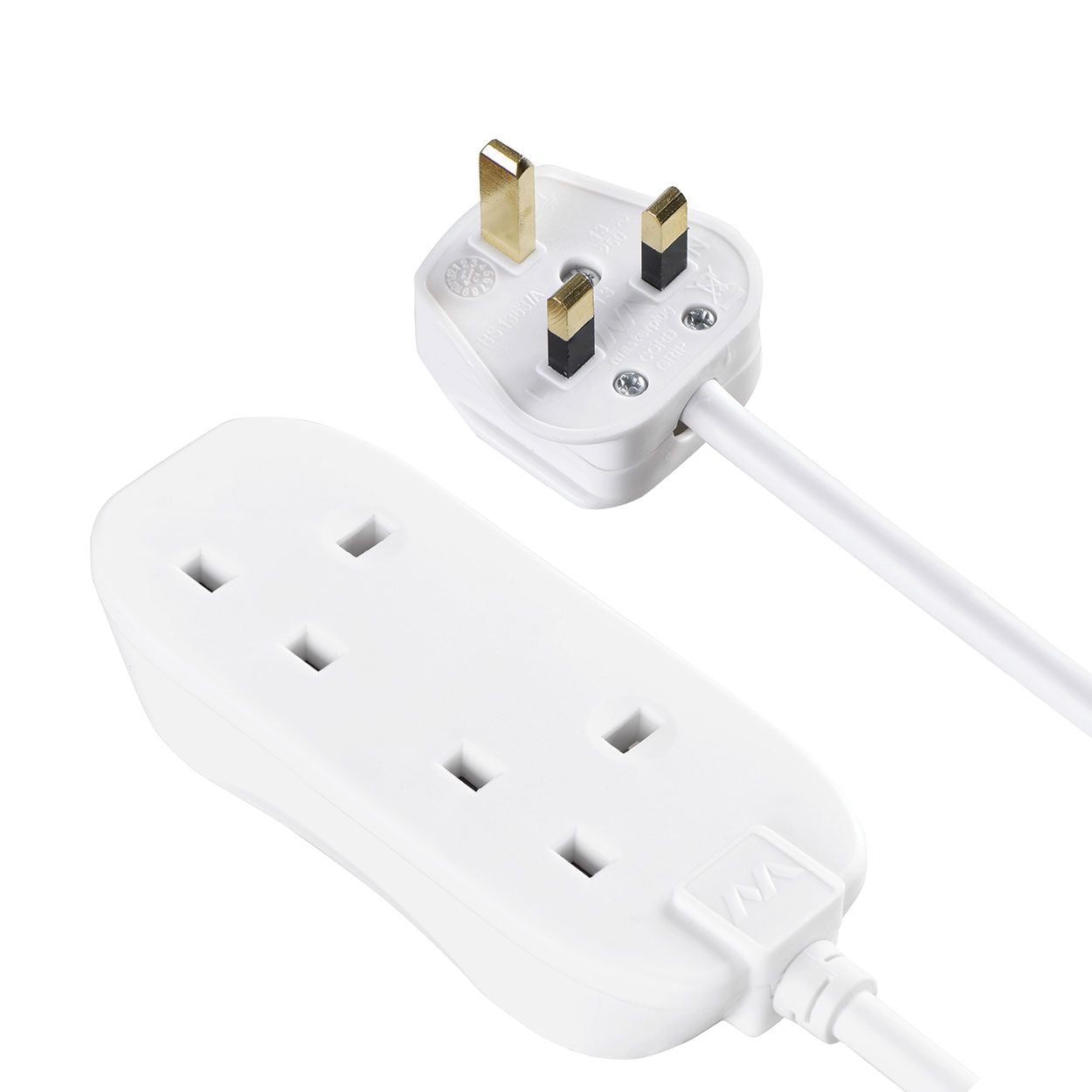 Masterplug 2 Metre 2 Gang 13A Extension Lead