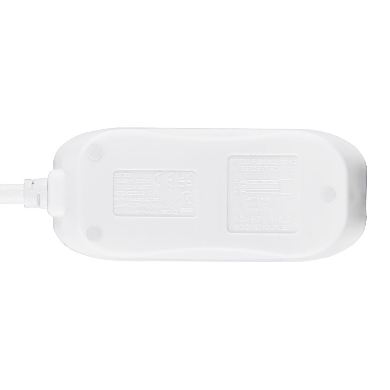 Masterplug 2 Metre 2 Gang 13A Extension Lead