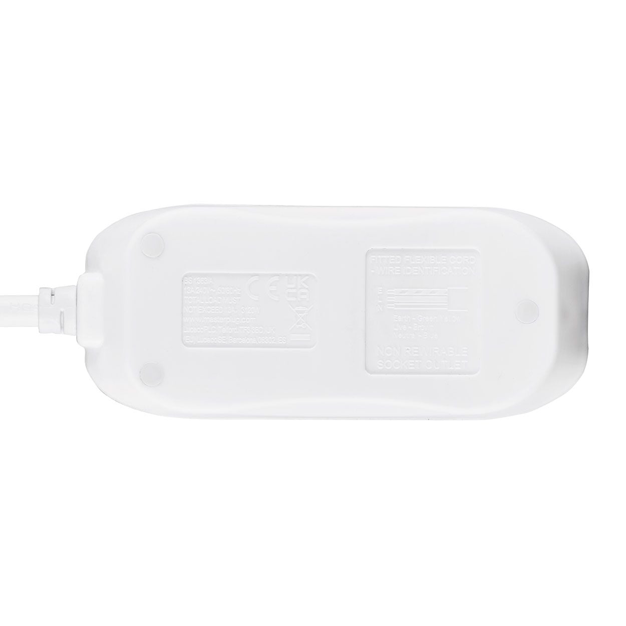 Masterplug 2 Metre 2 Gang 13A Extension Lead