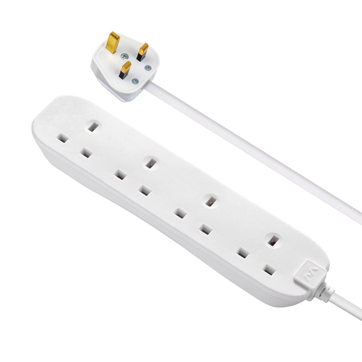 Masterplug 3 Metre 4 Gang 13A Extension Lead
