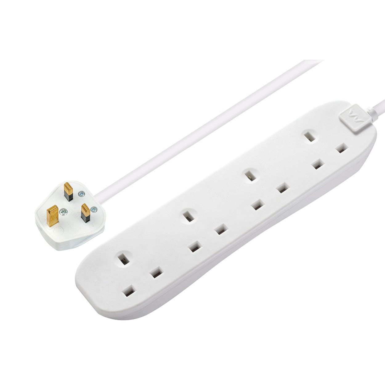Masterplug 5 Metre 4 Gang 13A Extension Lead