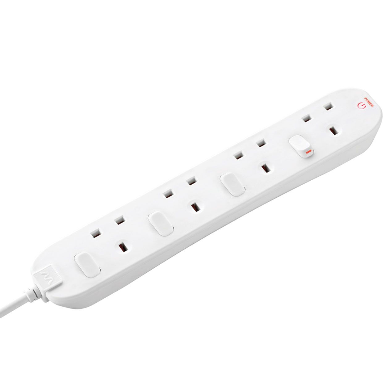Masterplug 2 Metre 4 Gang Switched Extension Lead