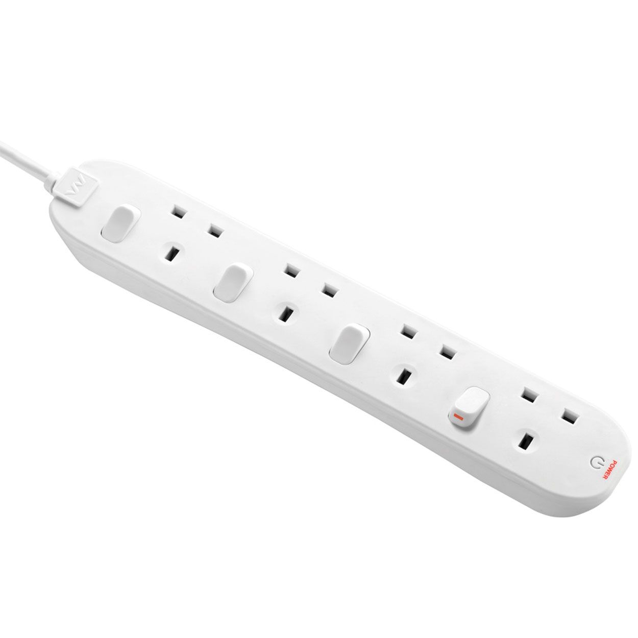Masterplug 2 Metre 4 Gang Switched Extension Lead