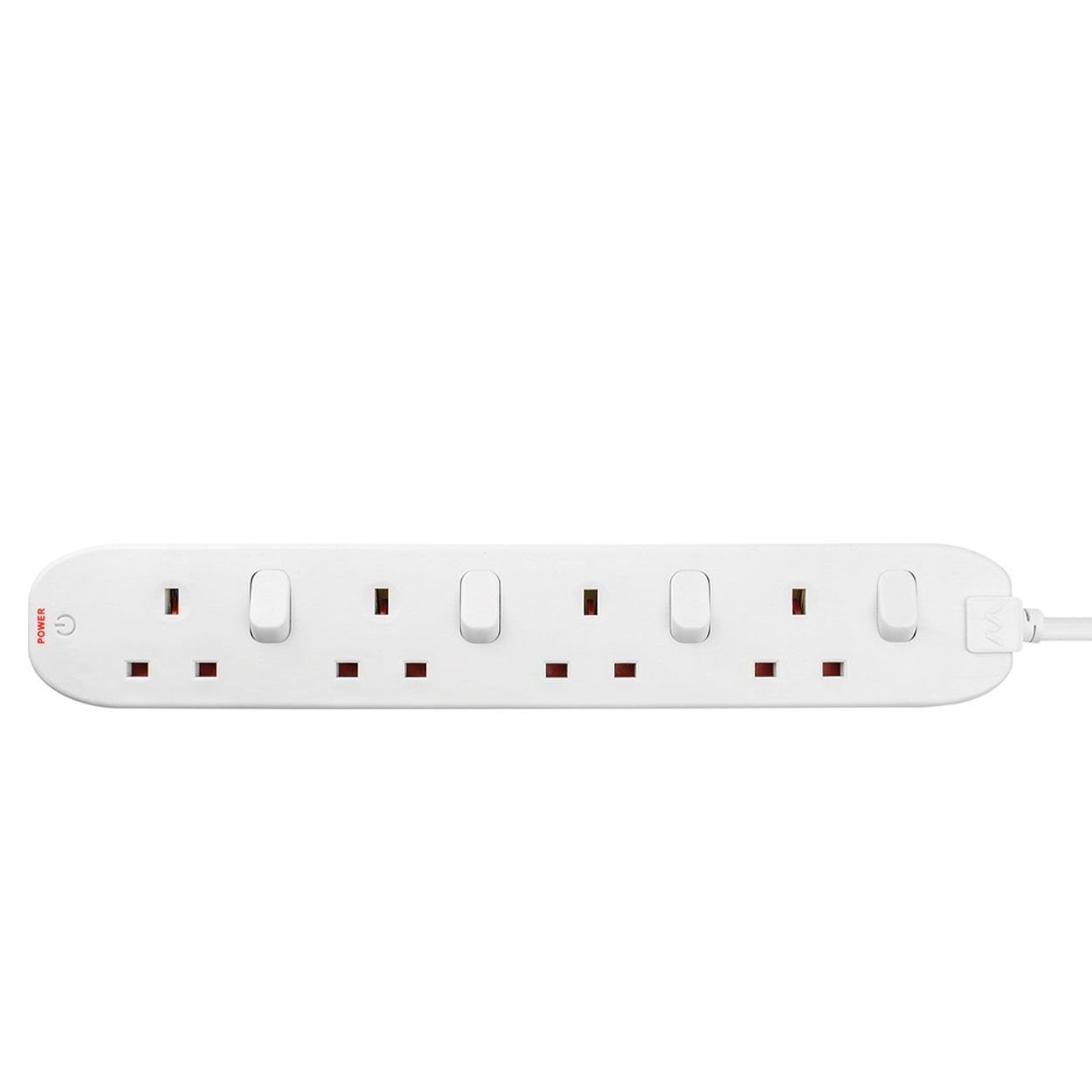 Masterplug 2 Metre 4 Gang Switched Extension Lead