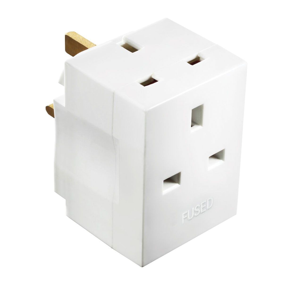 Masterplug 13A 3 Gang Fused Adaptor