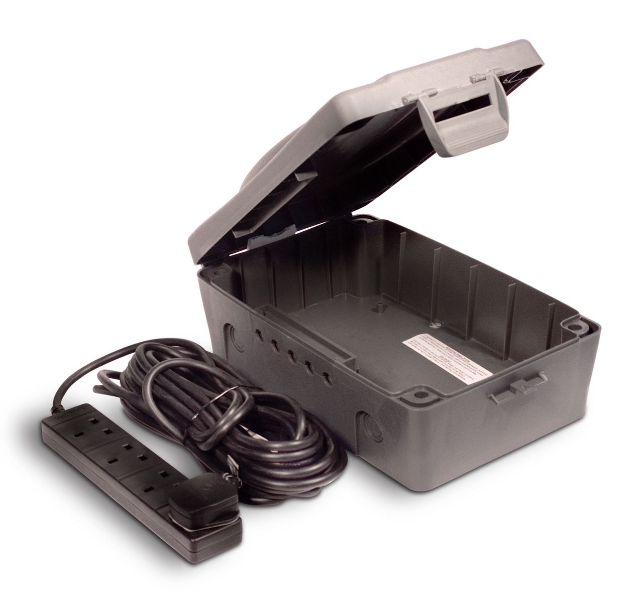 Masterplug Weatherproof Box And 4 Socket Extension Lead