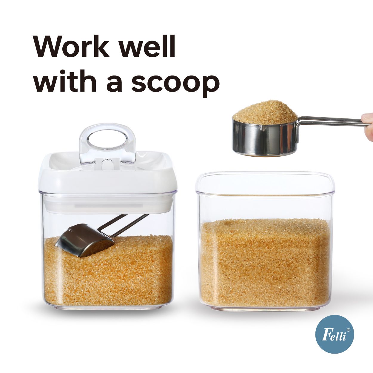 Felli Square 33oz Flip-Tite Storage Container