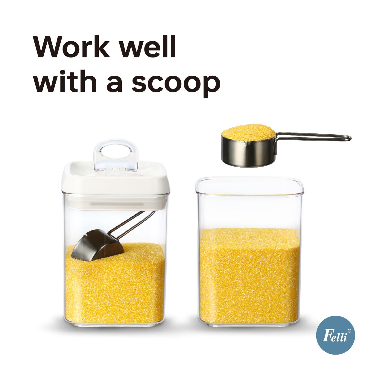 Felli Square 57oz Flip-Tite Storage Container