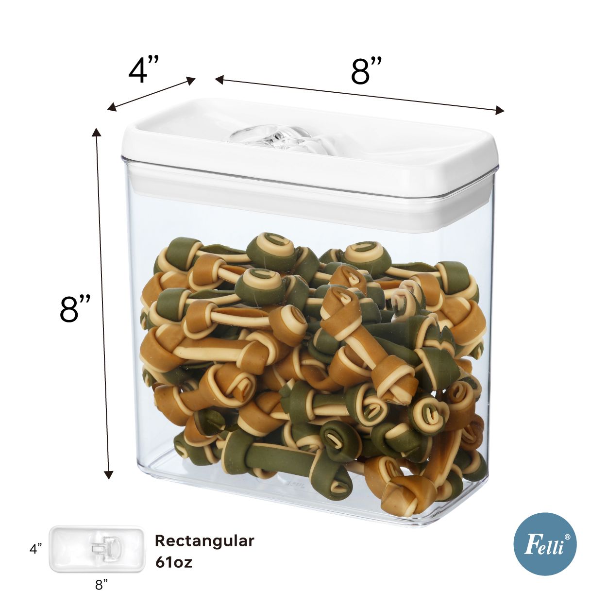 Felli Rectangular 91oz Flip-Tite Storage Container