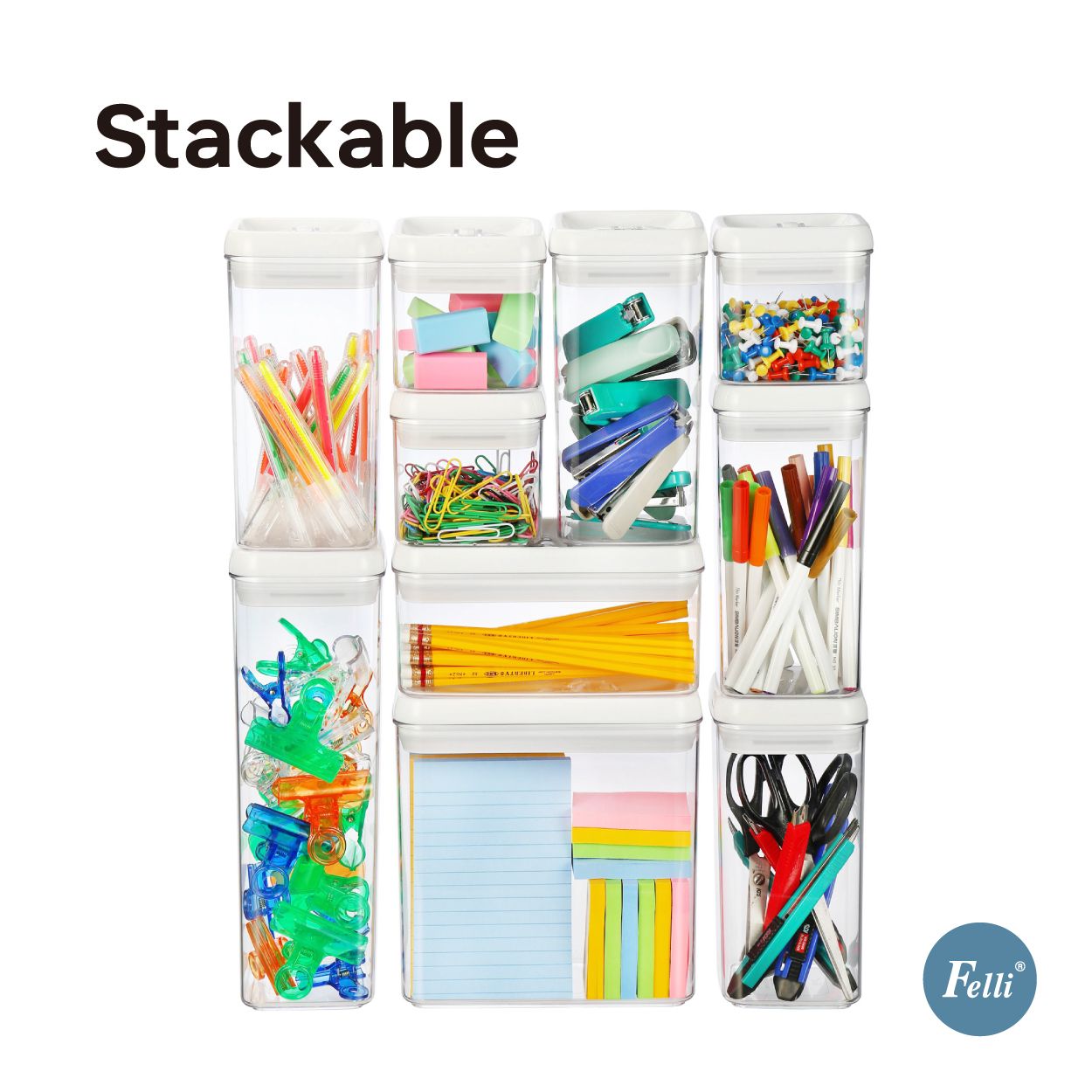 Felli Rectangular 91oz Flip-Tite Storage Container