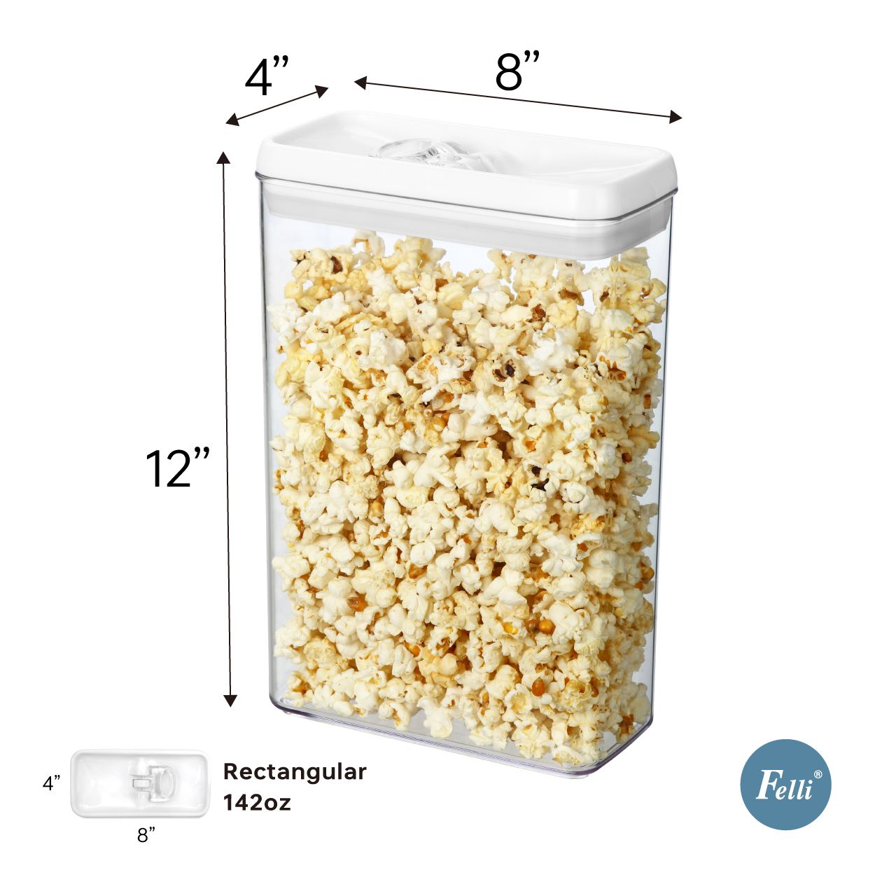 Felli Rectangular 142oz Filp-Tite Storage Container
