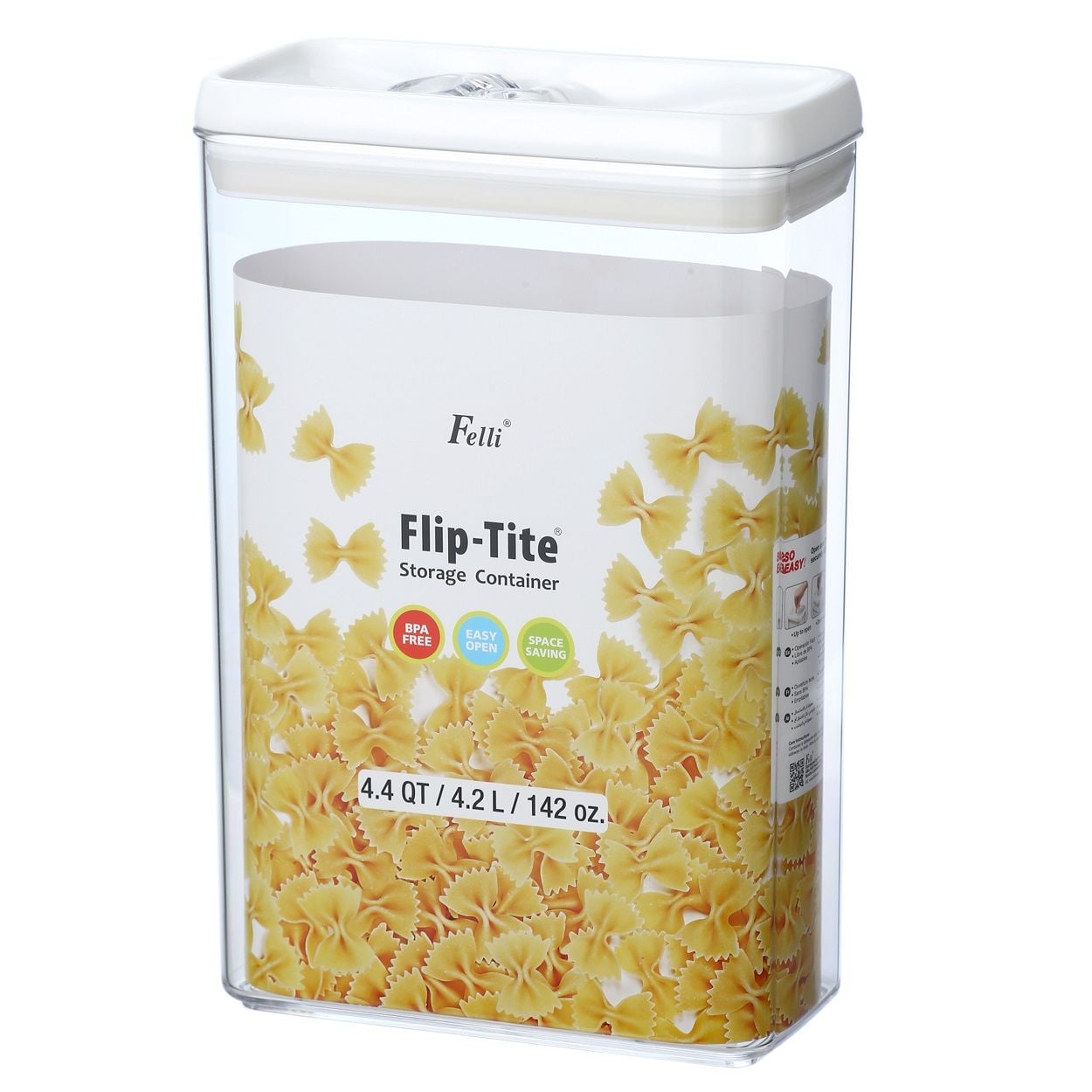 Felli Rectangular 142oz Filp-Tite Storage Container