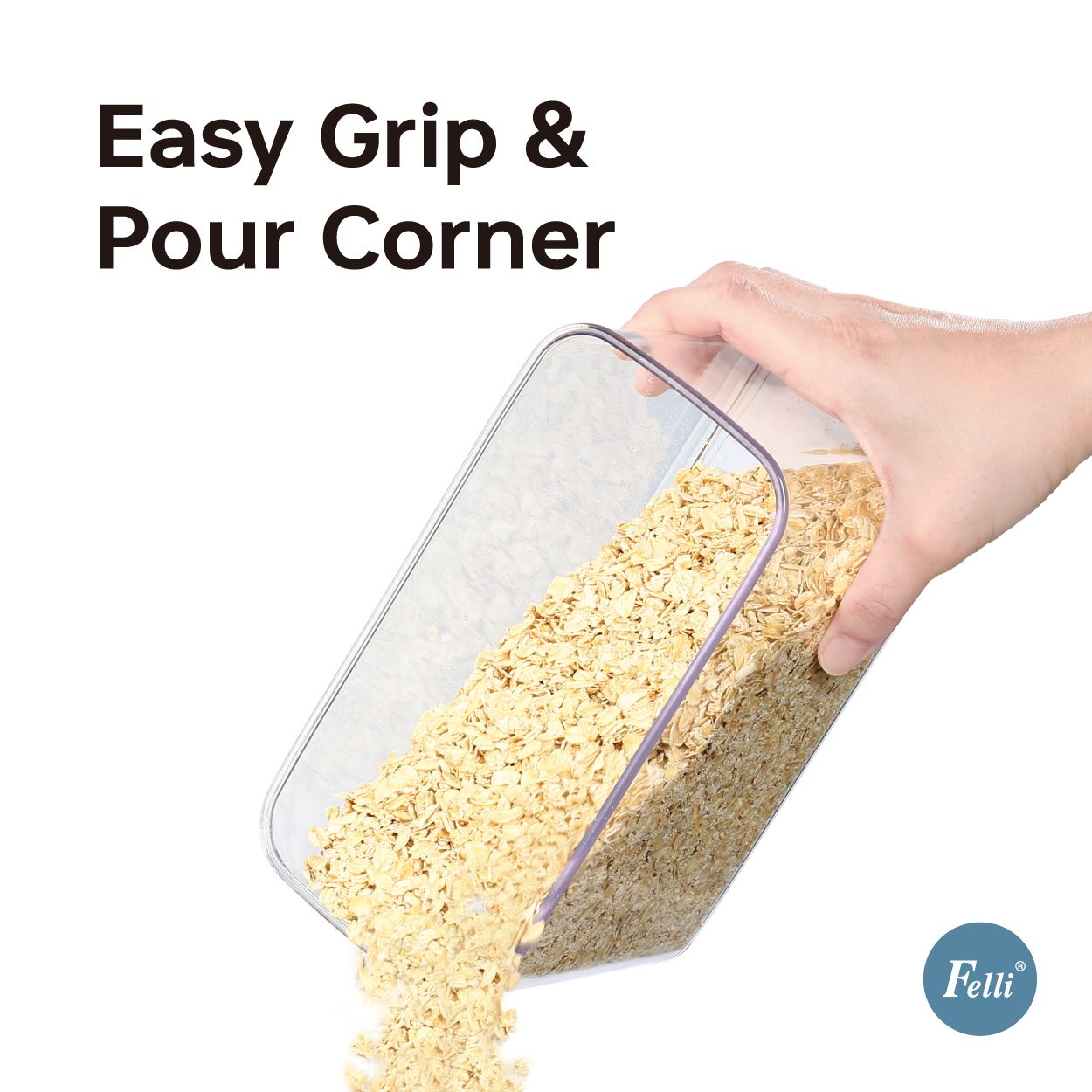 Felli Rectangular 142oz Filp-Tite Storage Container