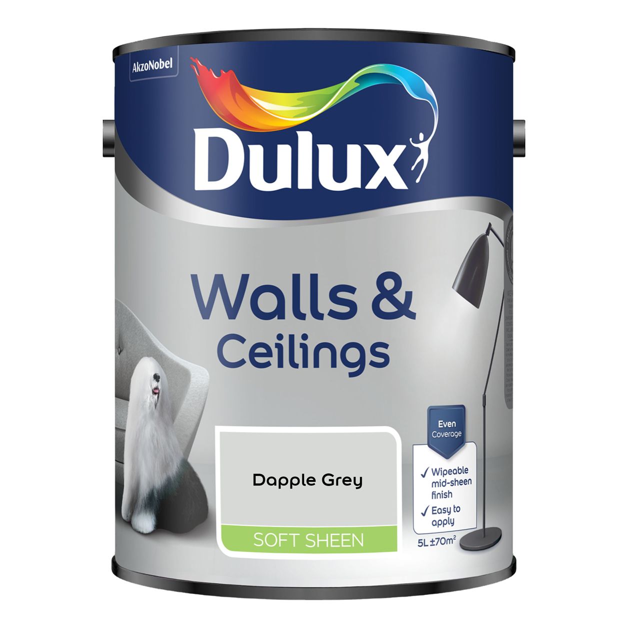 Dulux Vinyl Soft Sheen Dapple Grey 5L