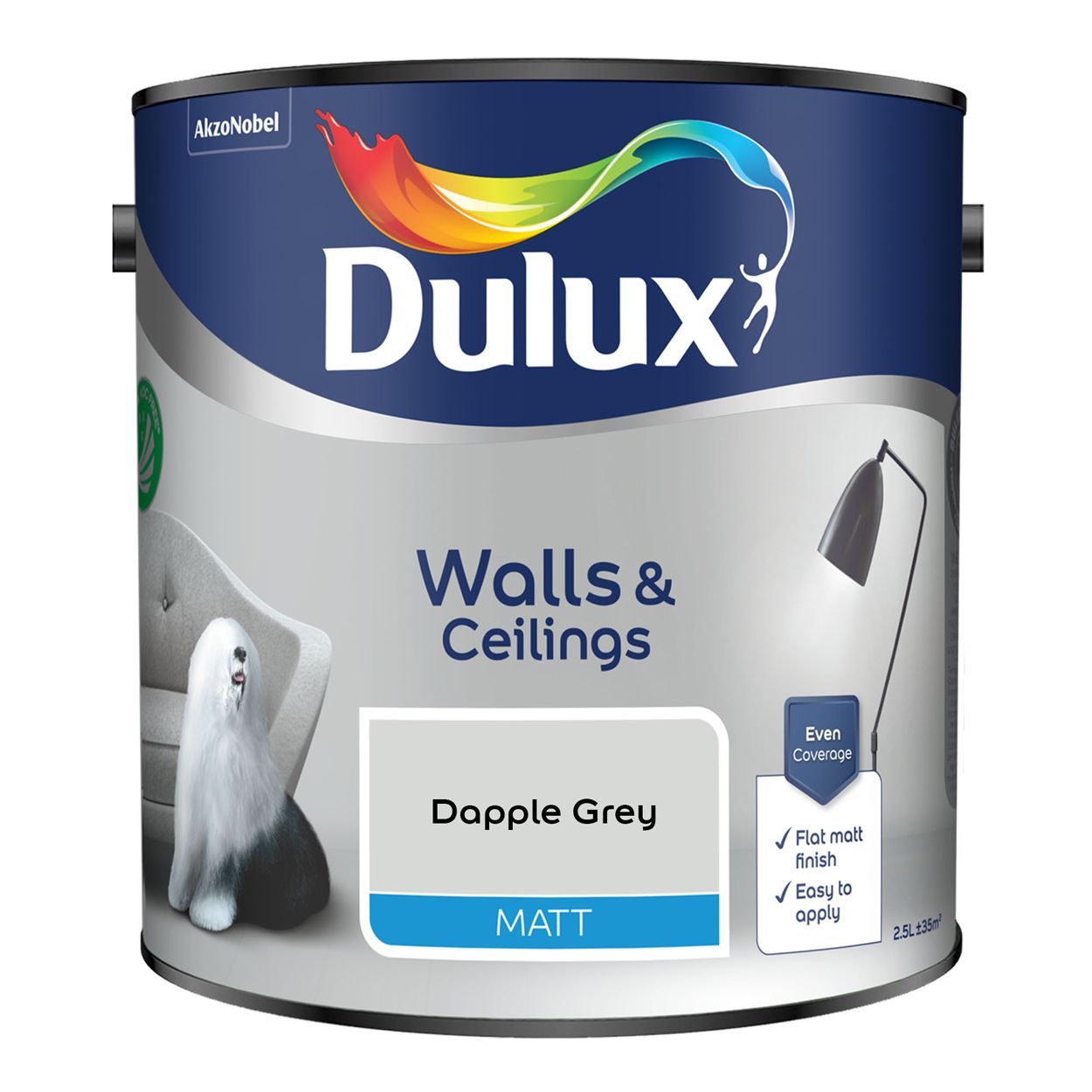 Dulux Vinyl Matt Dapple Grey 2.5L