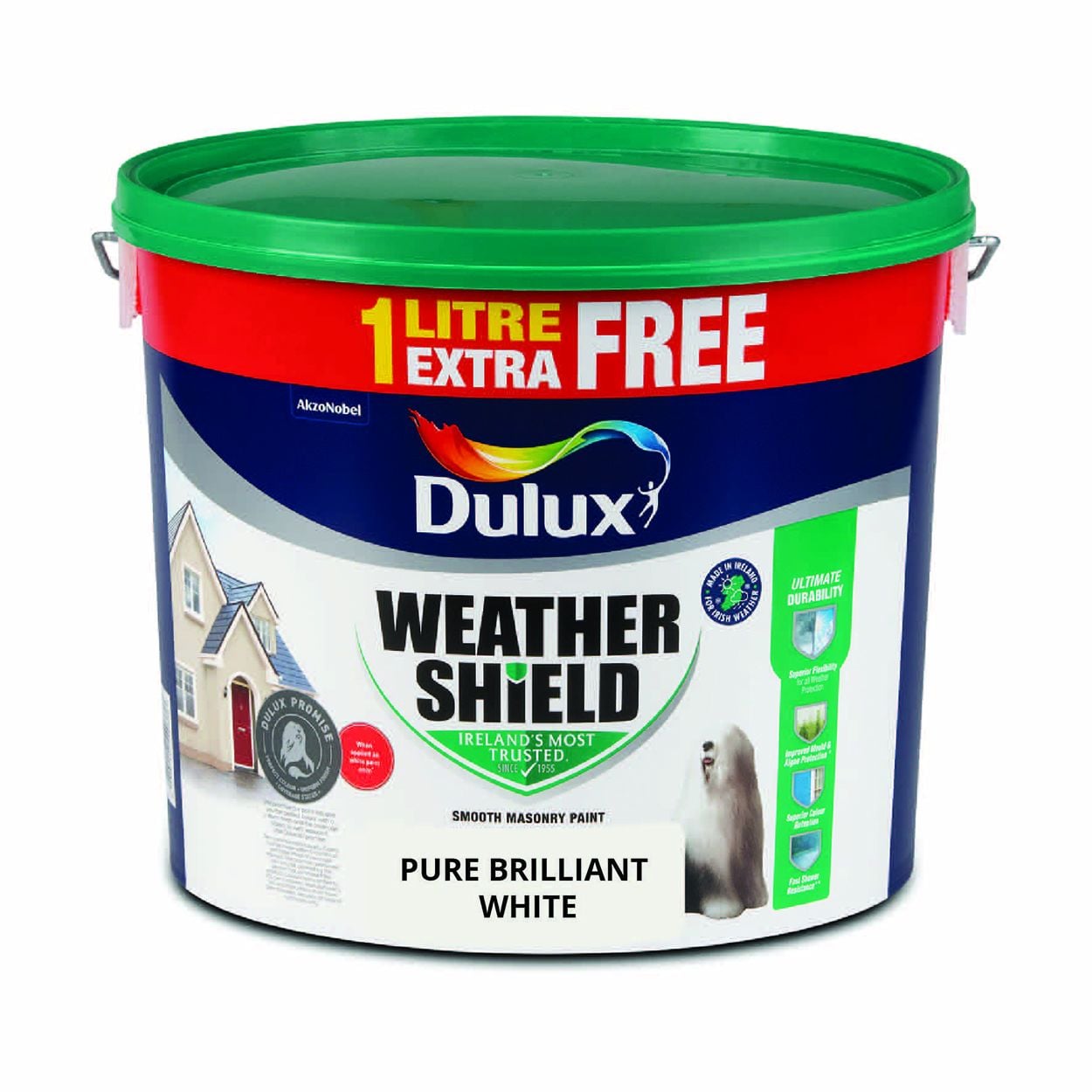 Dulux Weathershield Smooth Masonry Pure Brilliant White 11L