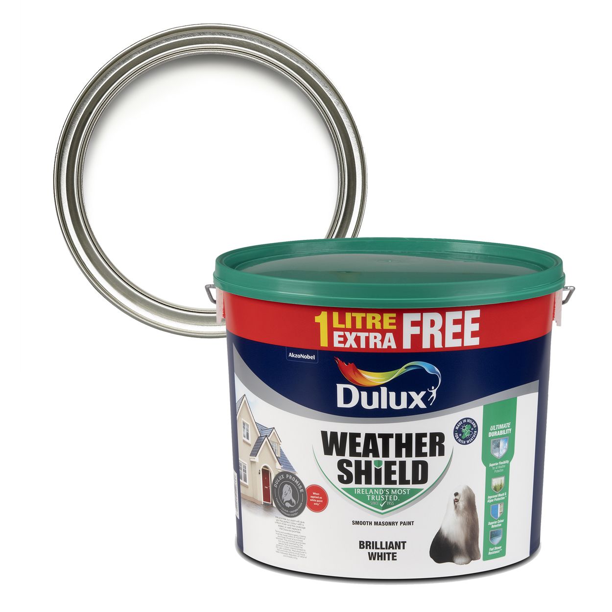 Dulux Weathershield Smooth Masonry Pure Brilliant White 11L