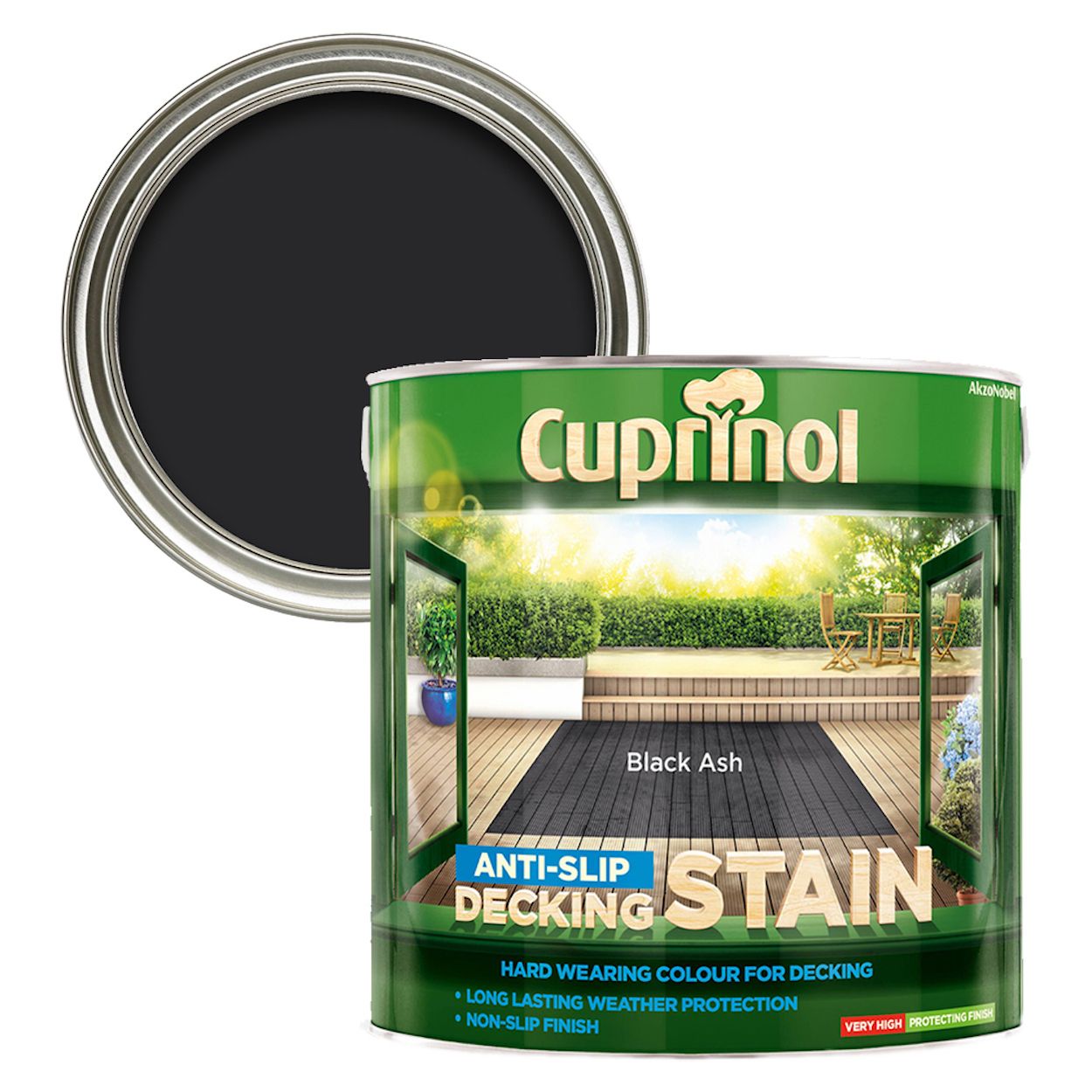 Cuprinol Anti-Slip Decking Stain Black Ash 2.5L