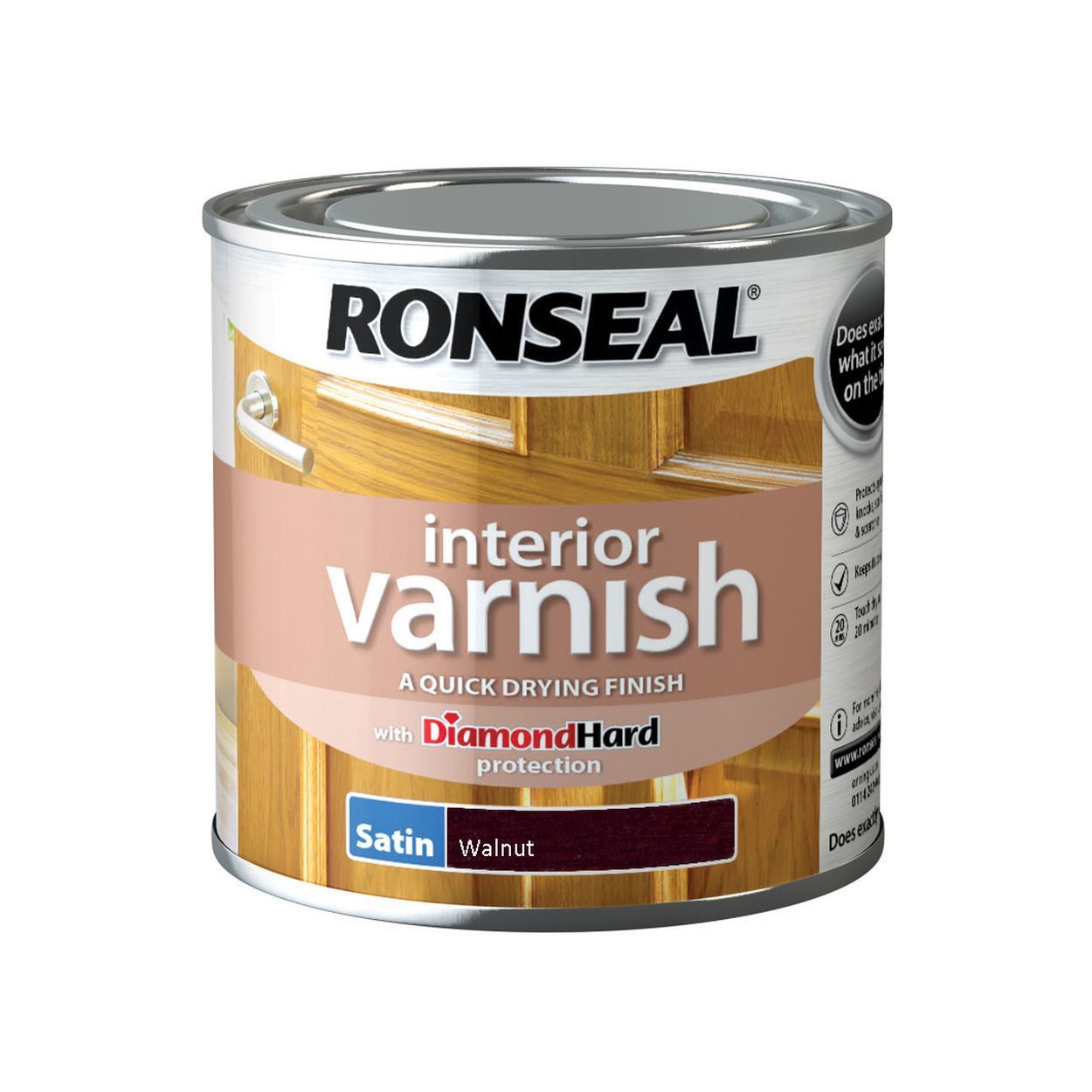 Ronseal 250ml Interior Varnish Satin Walnut