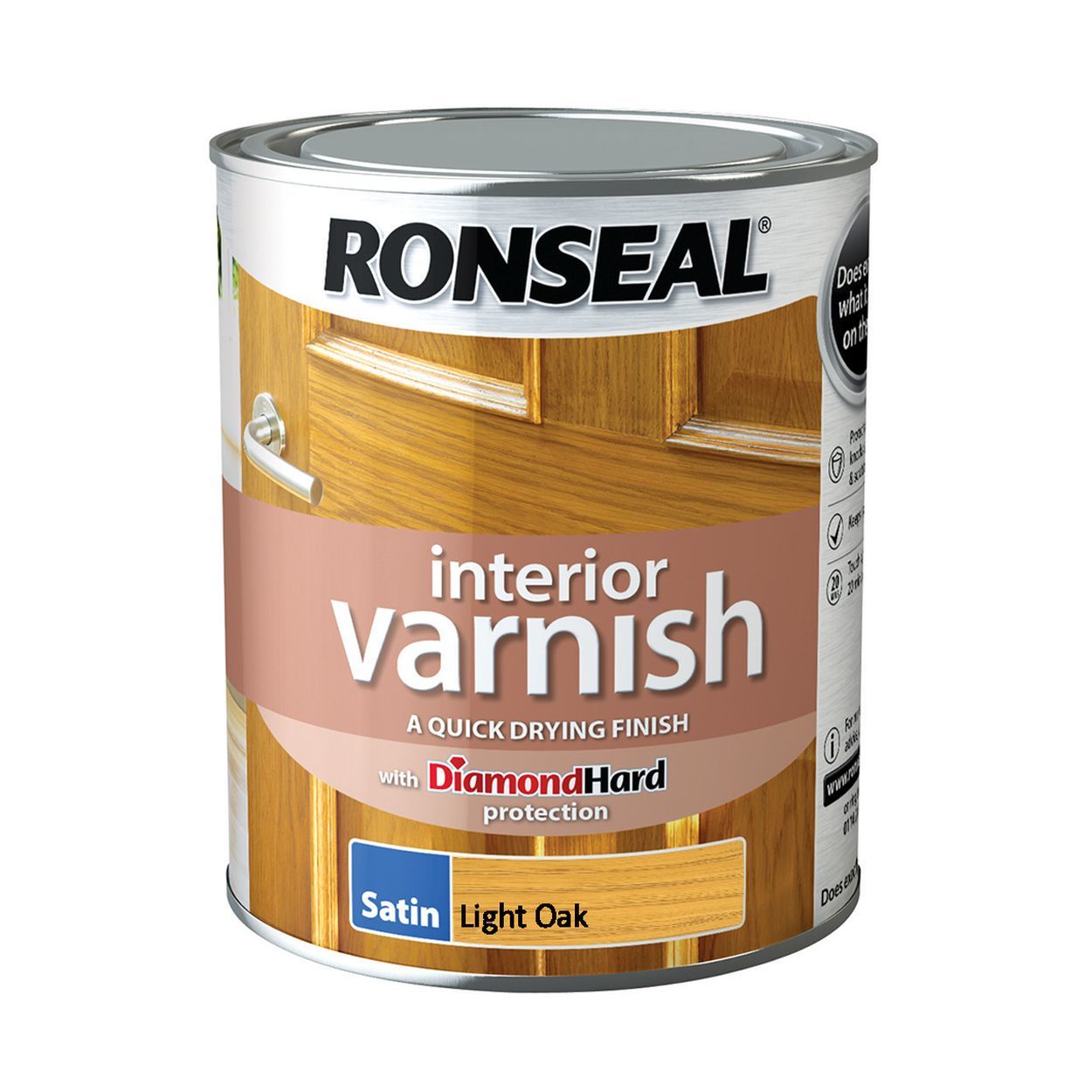 Ronseal 750ml Interior Varnish Satin Light Oak