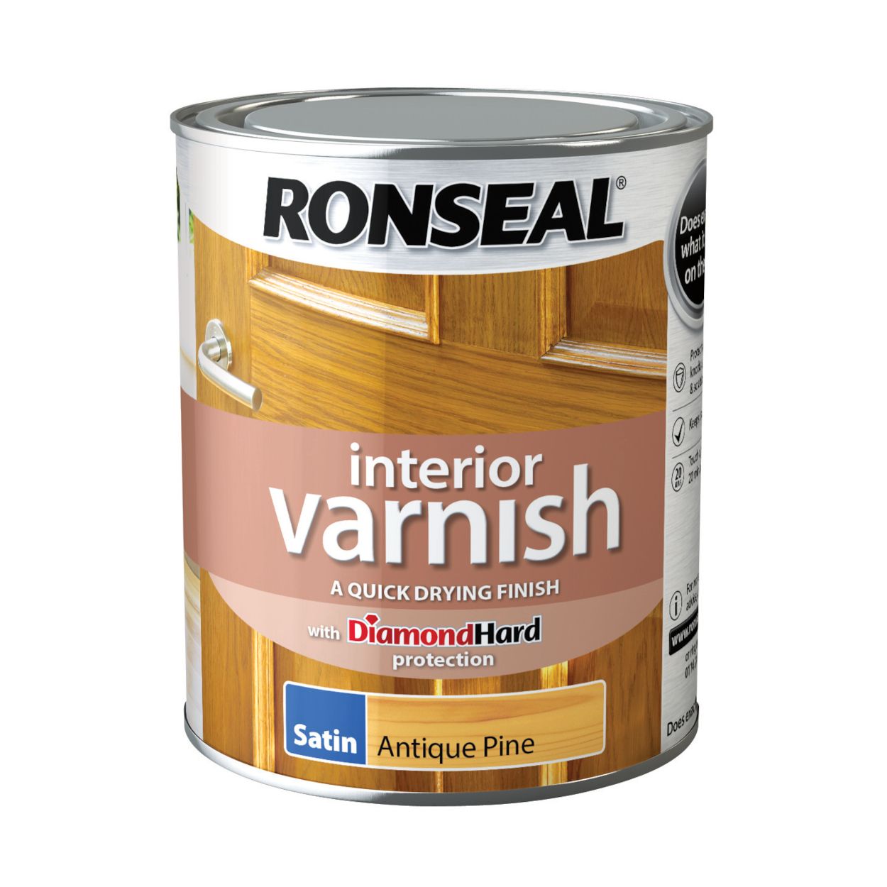 Ronseal 750ml Interior Varnish Satin Antique Pine
