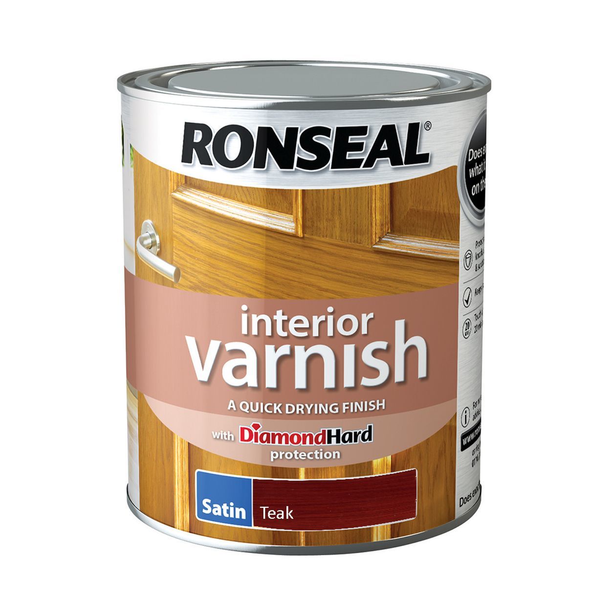 Ronseal 750ml Interior Varnish Satin Teak