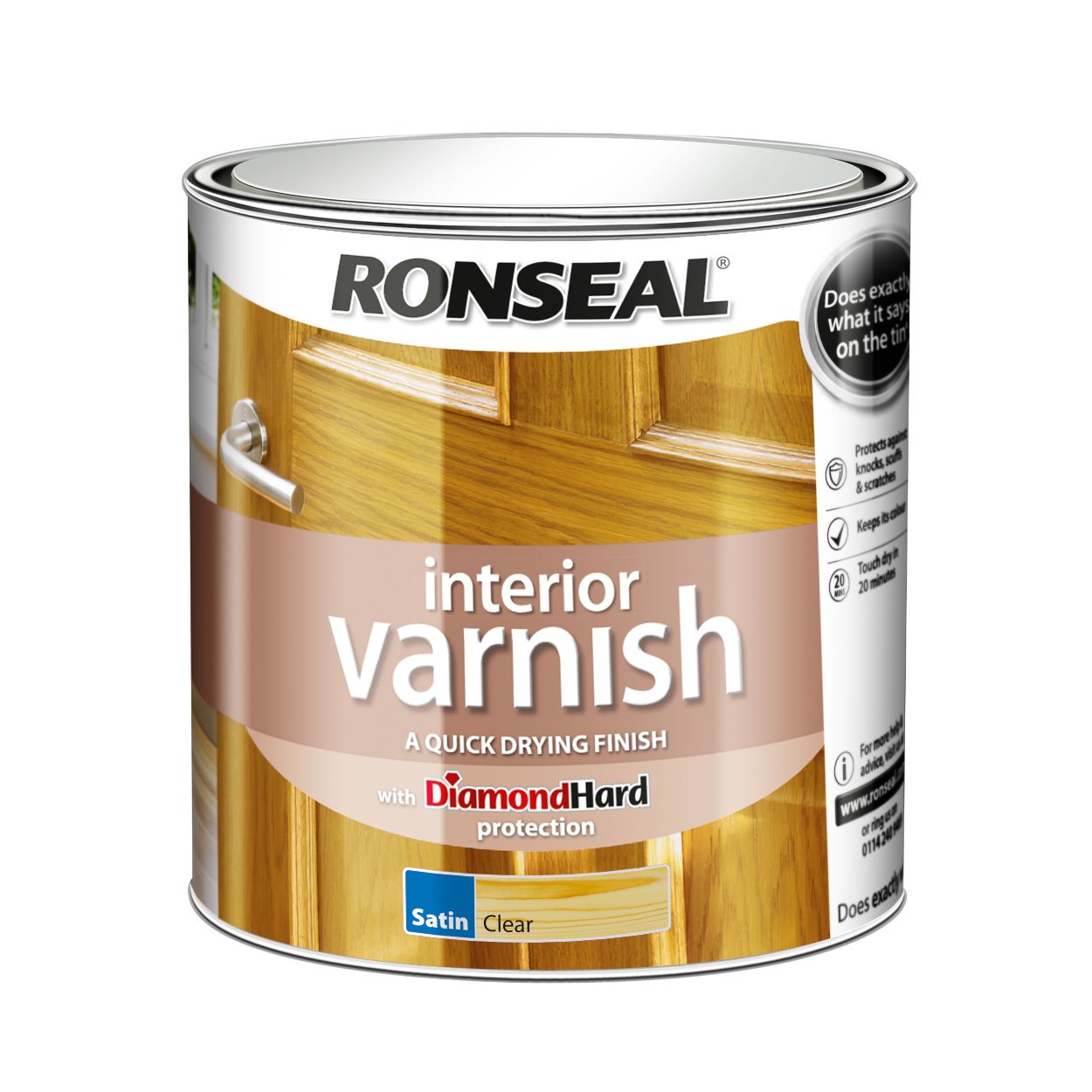Ronseal 2.5 Litre Interior Varnish Satin Clear