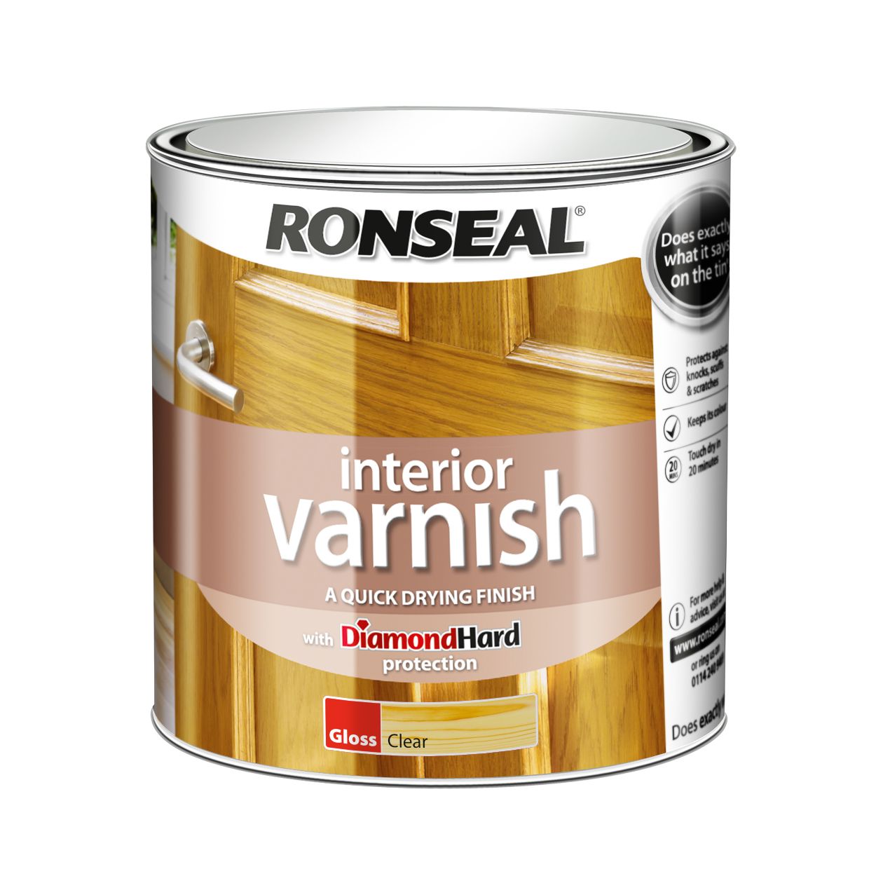 Ronseal 2.5 Litre Interior Varnish Gloss Clear