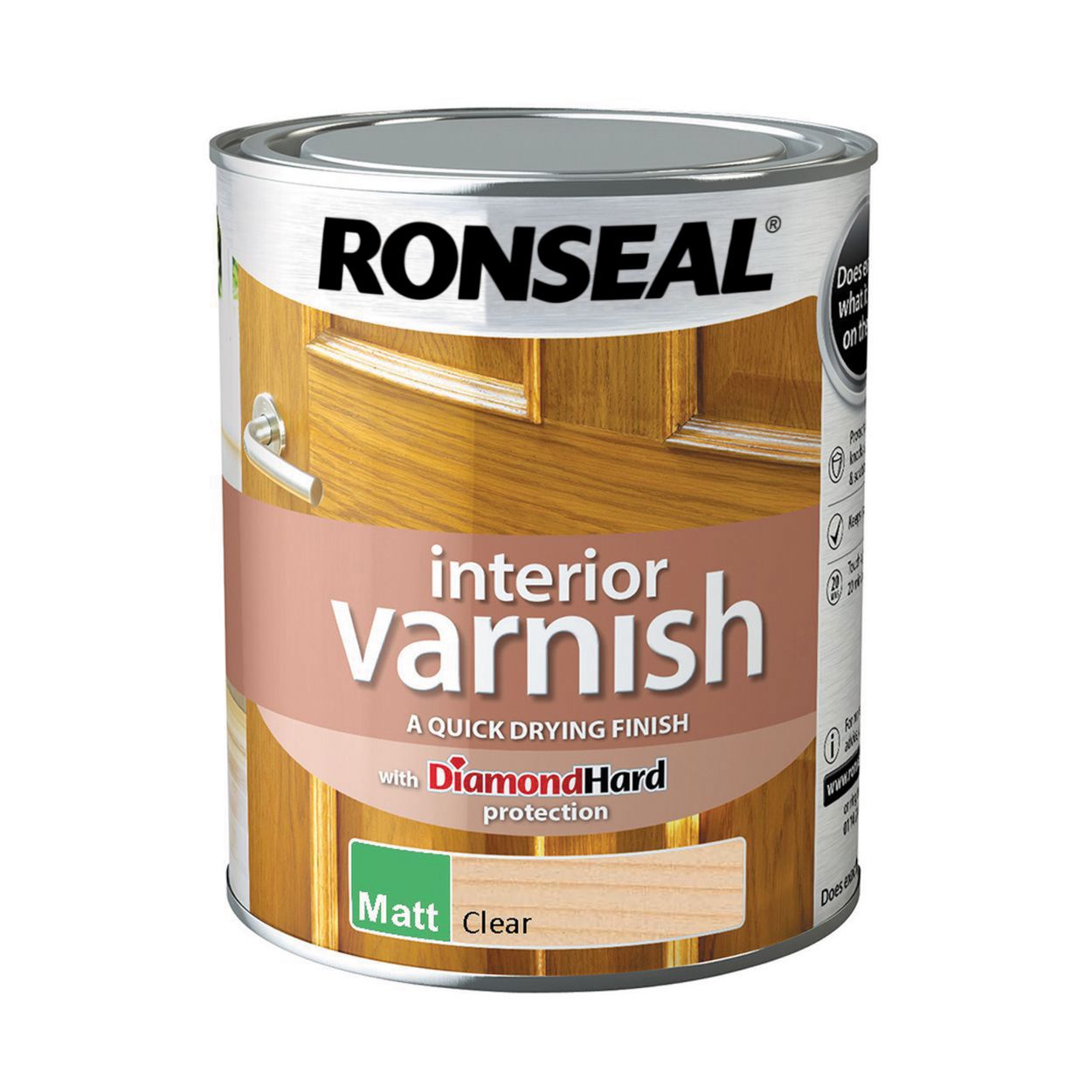 Ronseal 750ml Interior Varnish Clear Matt