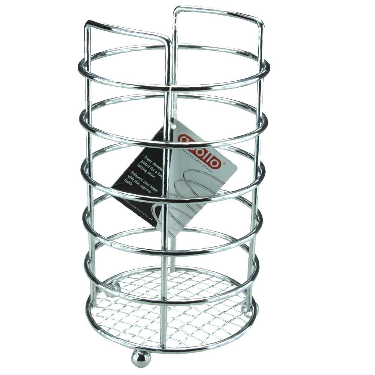 Apollo Chrome Utensil Holder