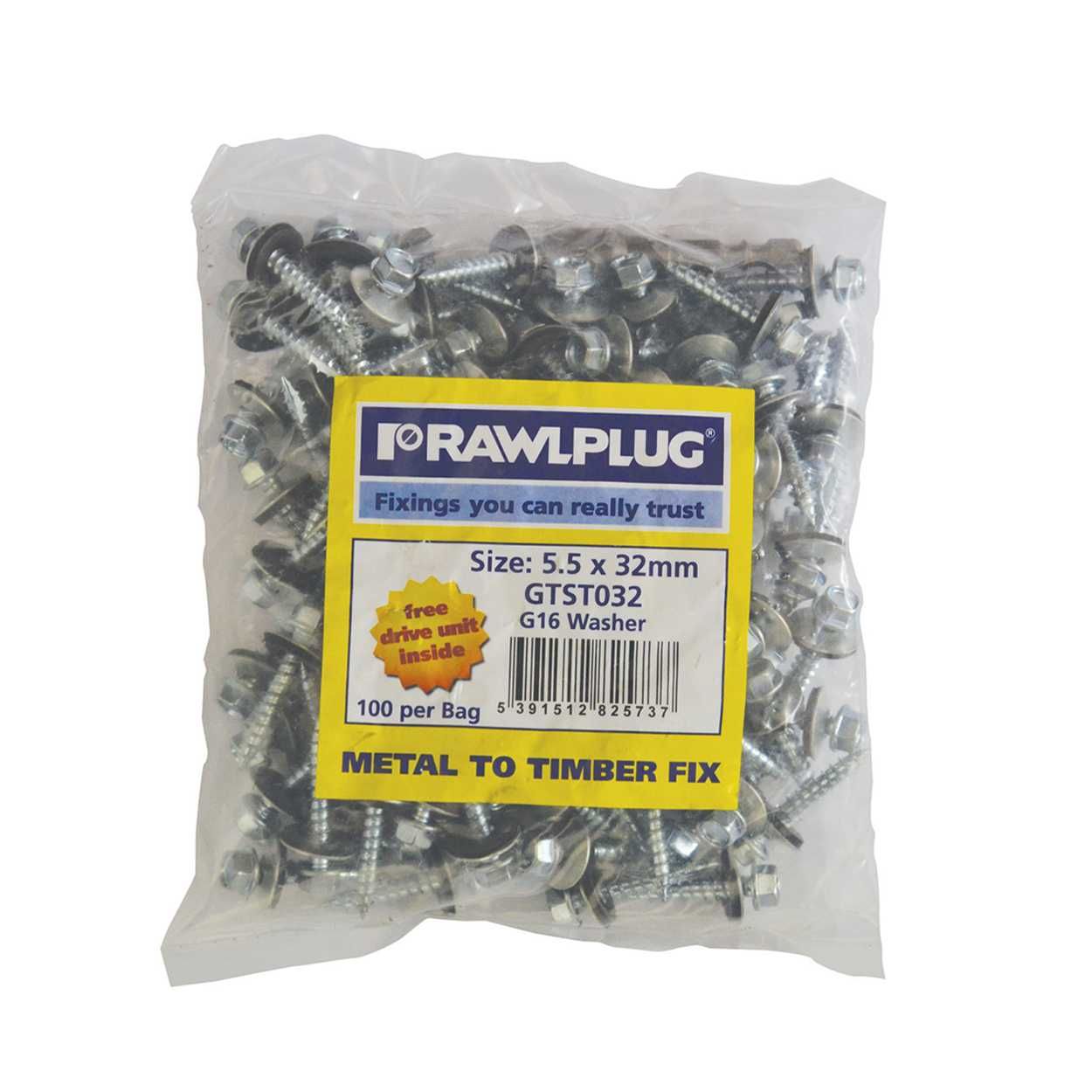 Rawlplug 32mm Timber Tex Screws bag of 100