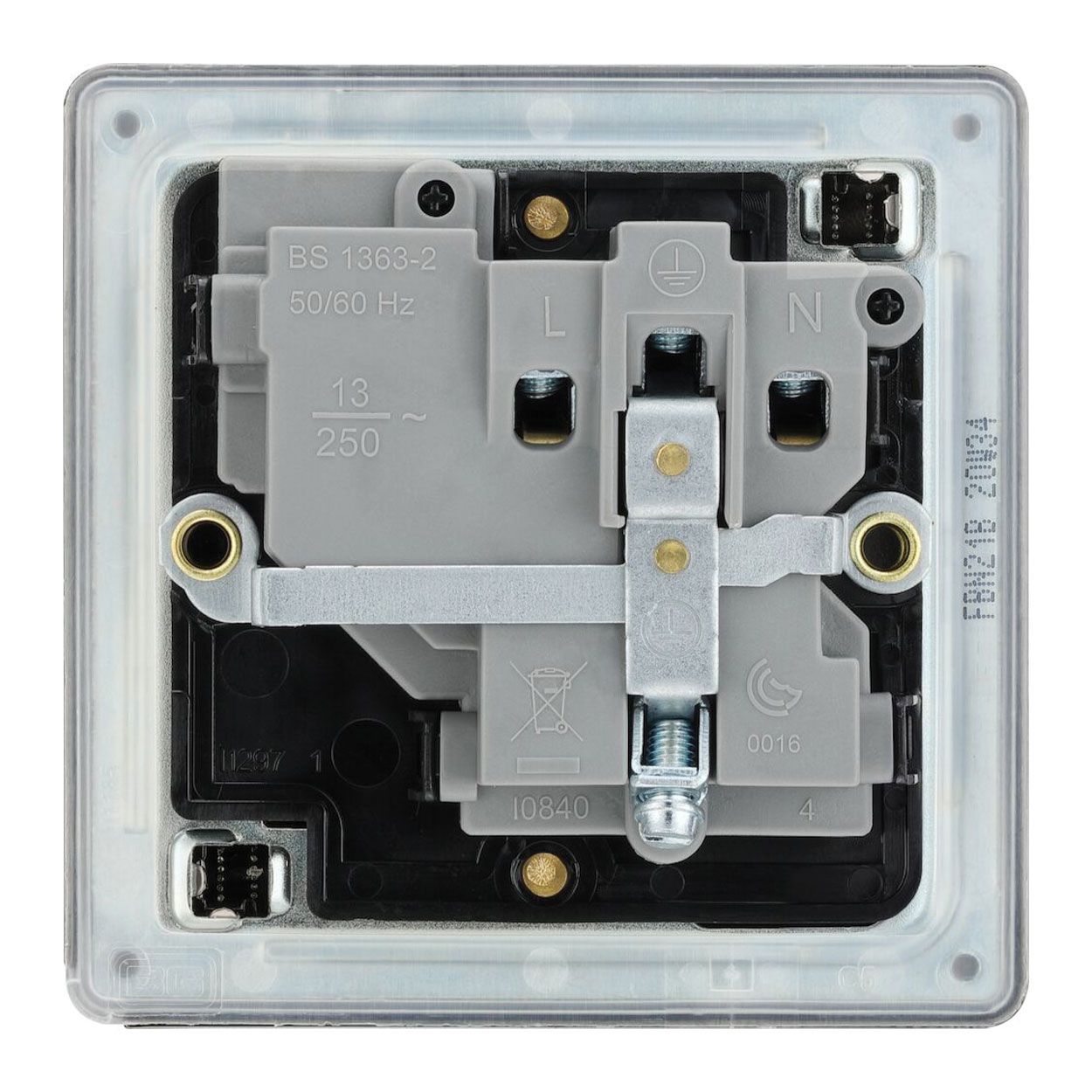BG Screwless Single Socket - 13A 1 Gang