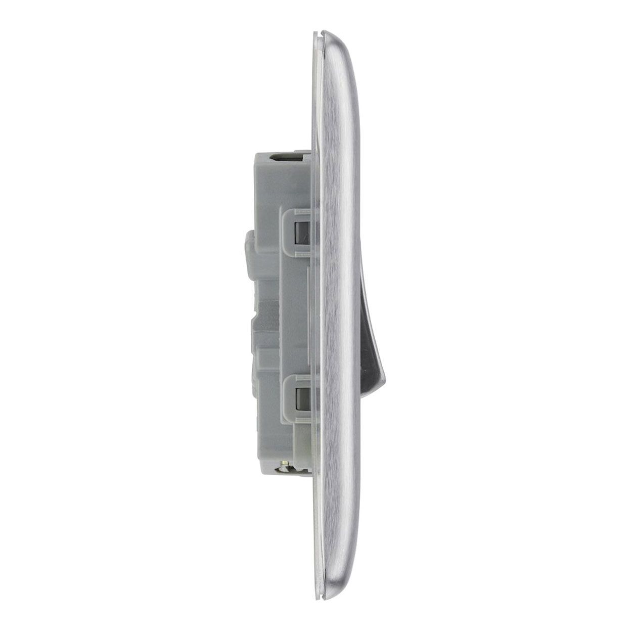 BG Brushed Steel Switch - 10A 2 Gang 2 Way