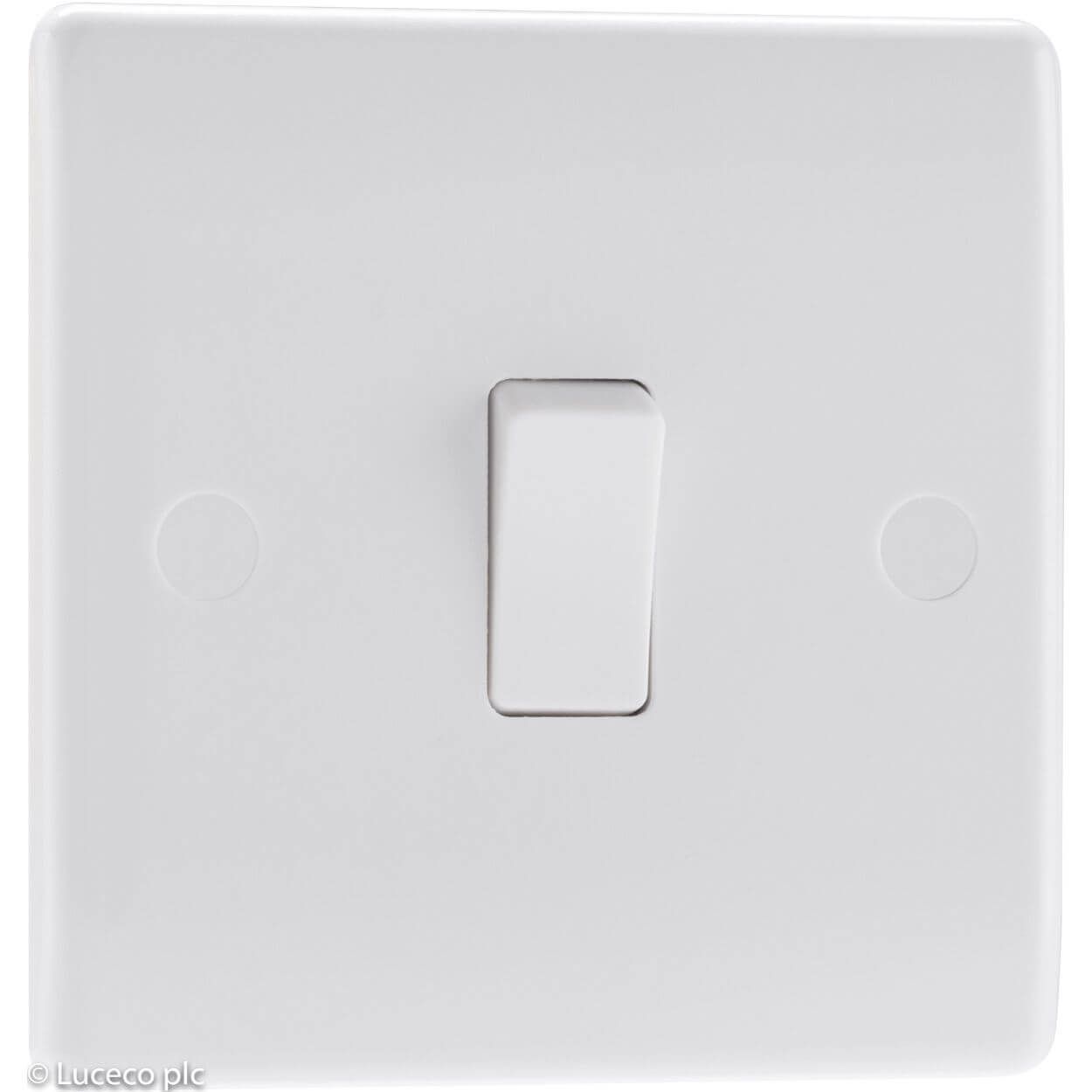 BG White Moulded Switch - 10A 1 Gang 2 Way