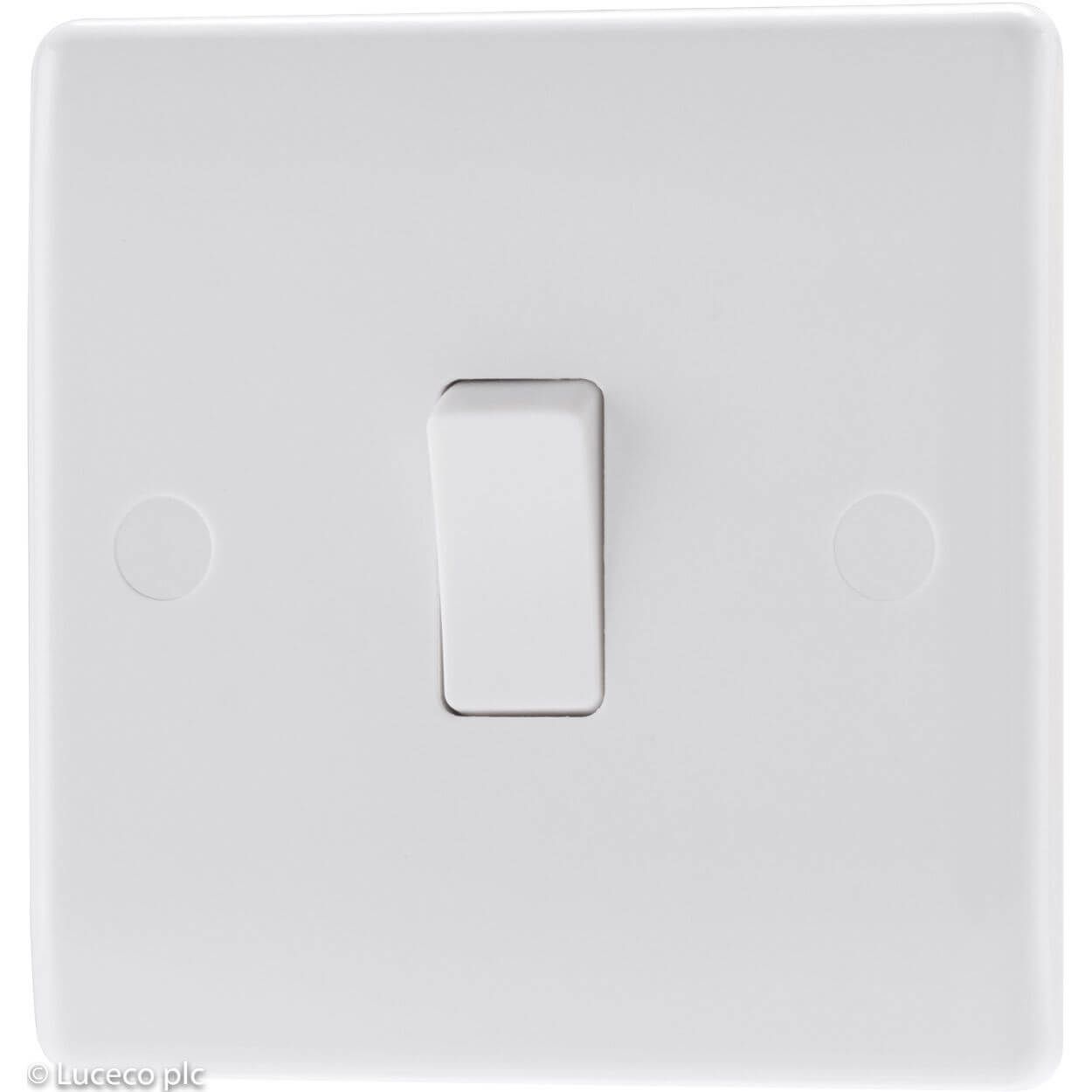 BG White Moulded Switch - 10A 1 Gang 2 Way