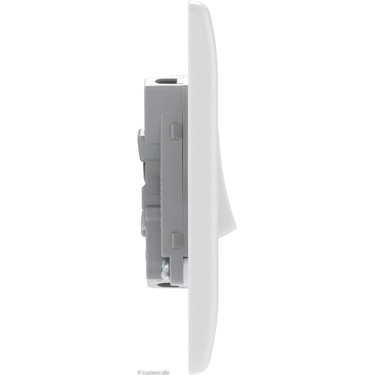 BG White Moulded Switch - 10A 2 Gang 2 Way