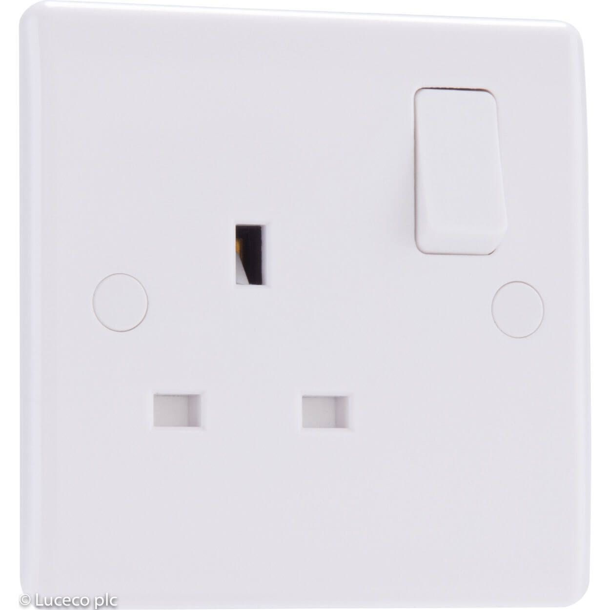 BG White Moulded Socket - 13A 1 Gang Double Pole