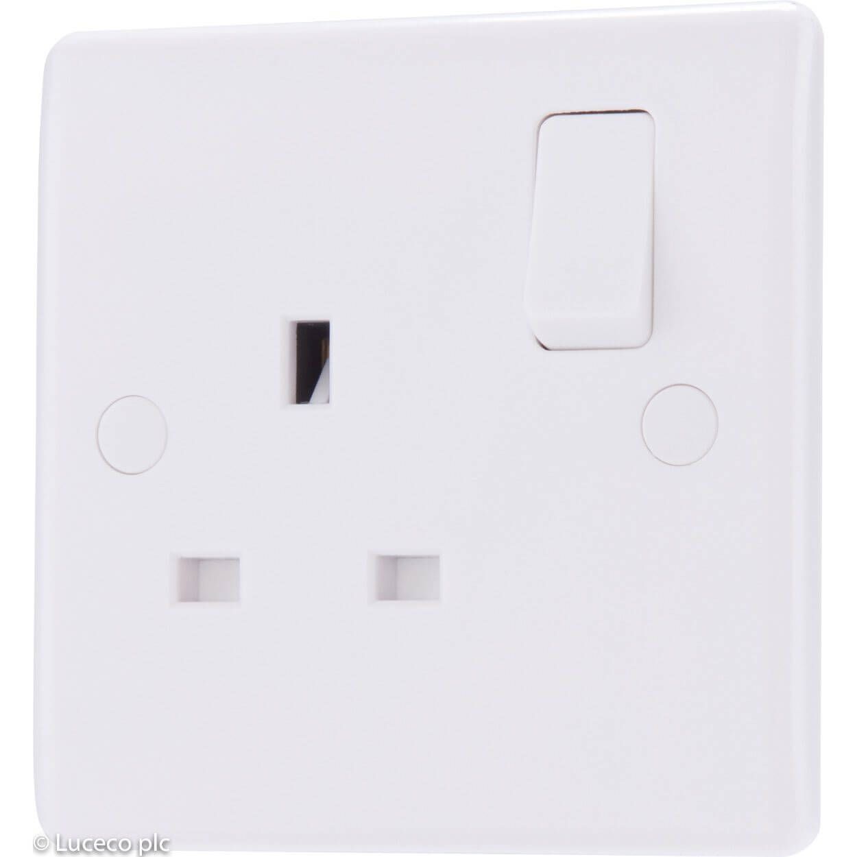 BG White Moulded Socket - 13A 1 Gang Double Pole