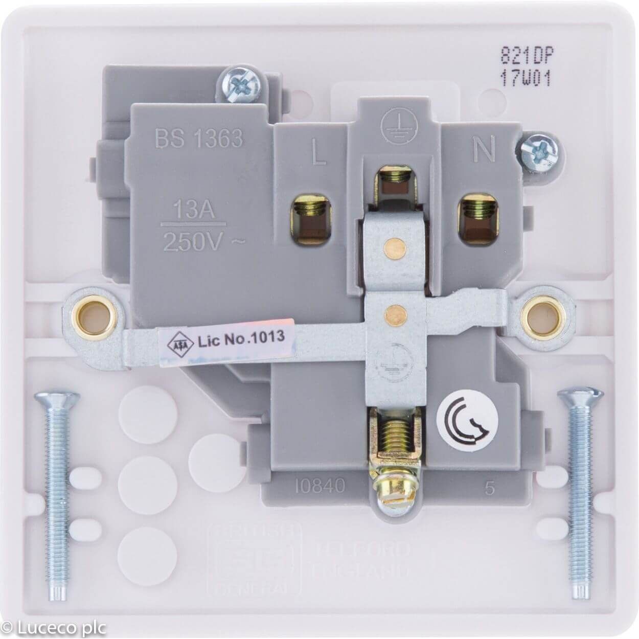 BG White Moulded Socket - 13A 1 Gang Double Pole