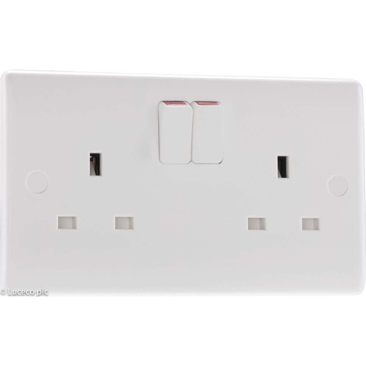 BG White Moulded Socket - 13A 2 Gang Double Pole