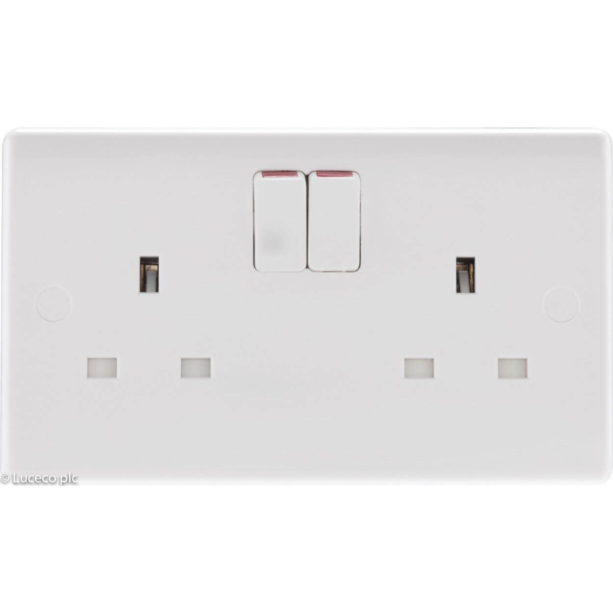 BG White Moulded Socket - 13A 2 Gang Double Pole