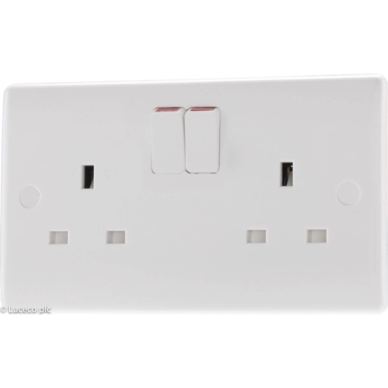 BG White Moulded Socket - 13A 2 Gang Double Pole
