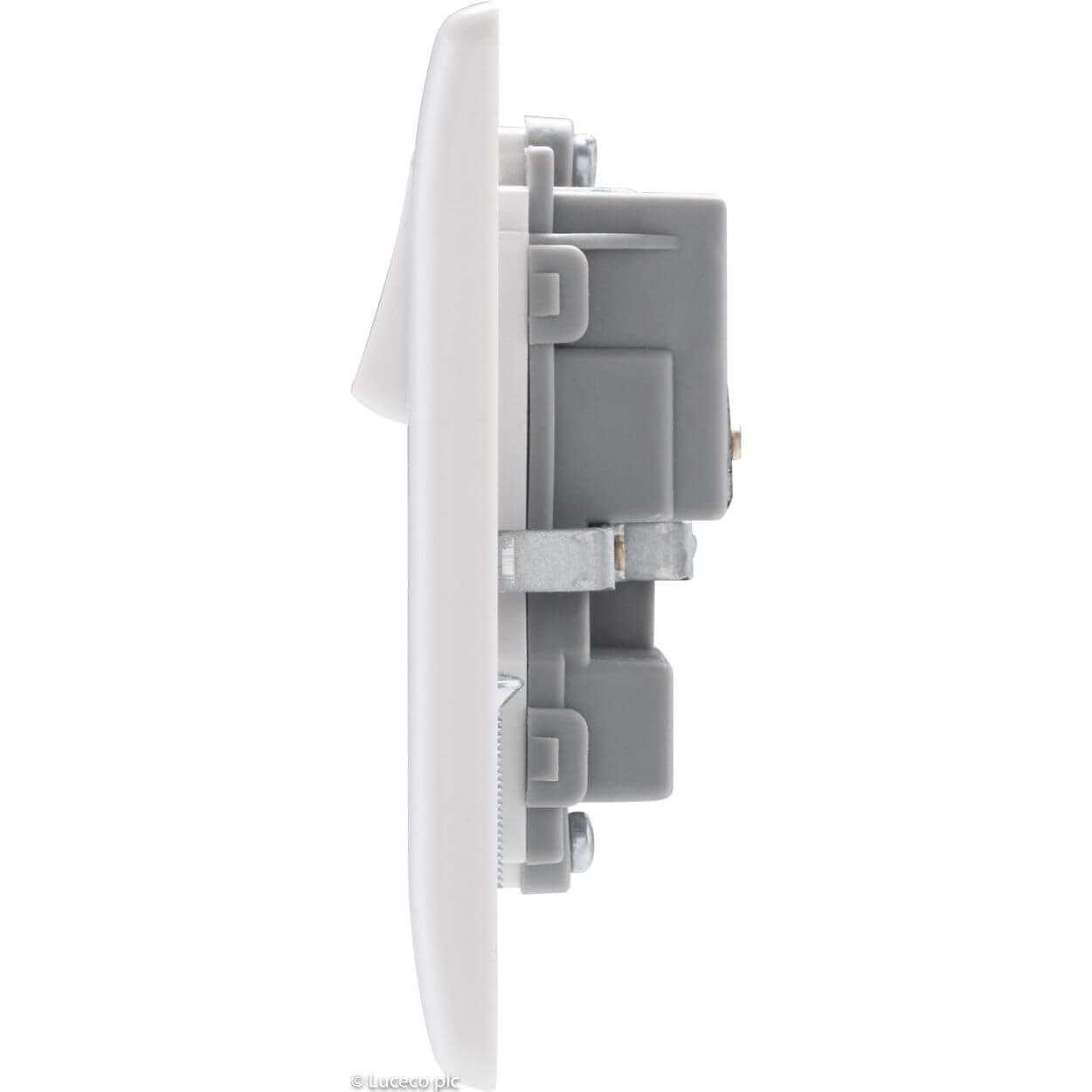 BG White Moulded Socket - 13A 2 Gang Double Pole