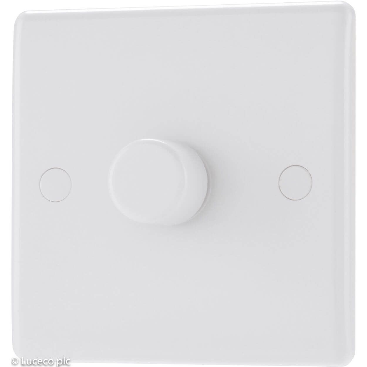 BG White Moulded Dimmer Switch - 400W 1 Gang 2 Way Push