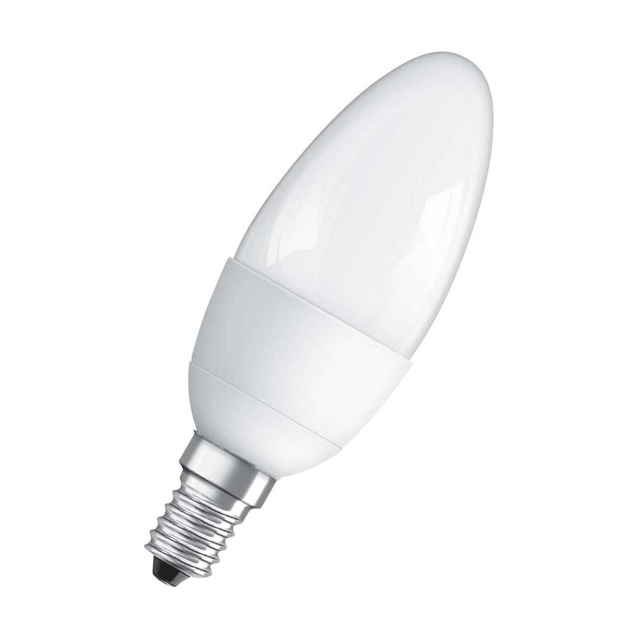 Osram 6W  E14 Led Candle Frosted Warm White Bulb