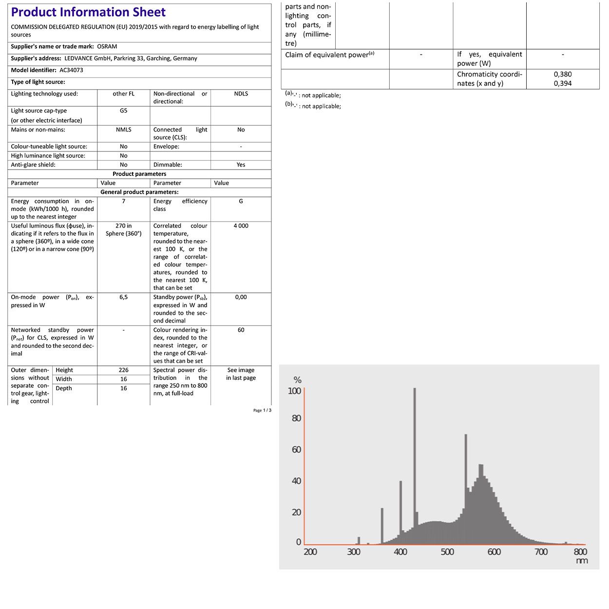 Osram 6W 212Mm G5 T5 Fluorescent Cool White Tube Bulb